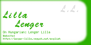 lilla lenger business card